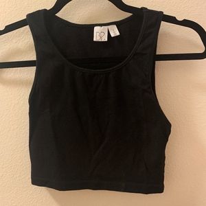 BP Crop Sleeveless Black Tank